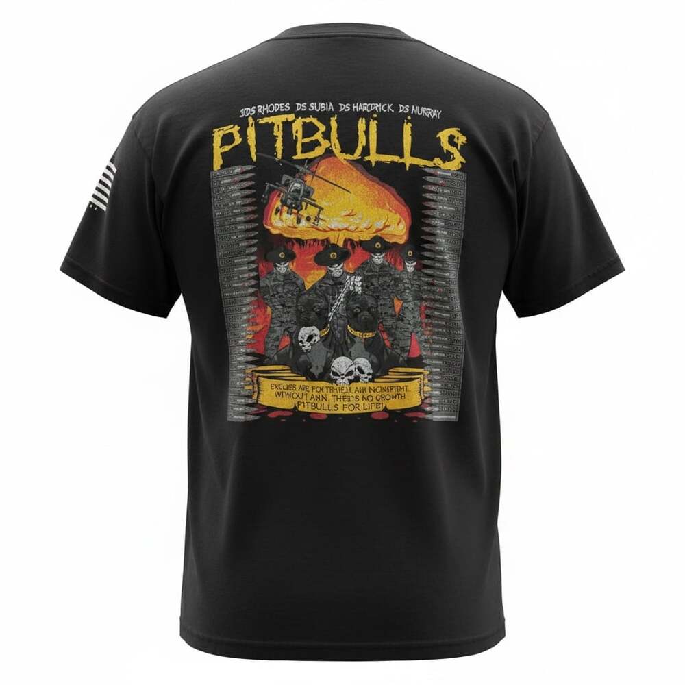 Recon Wear Fort Jackson Pitbulls Graphic T-Shirt Size Large